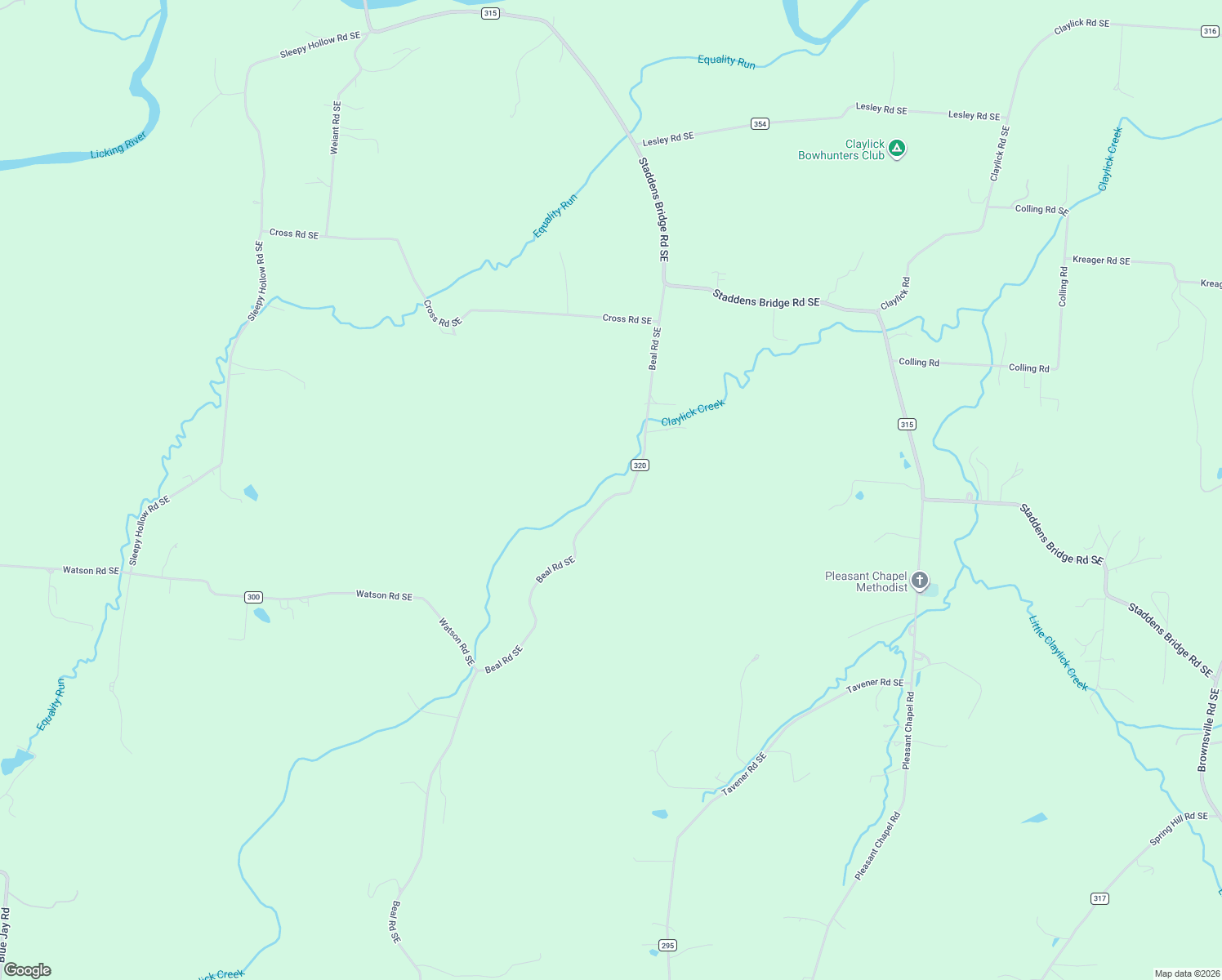 map of restaurants, bars, coffee shops, grocery stores, and more near 3408 Beal Road Southeast in Newark