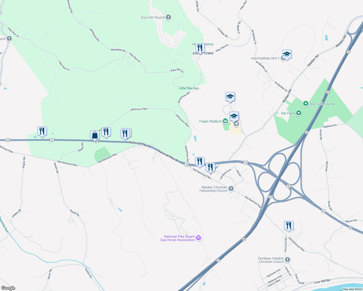 48 Daisytown Road, Washington County PA Walk Score