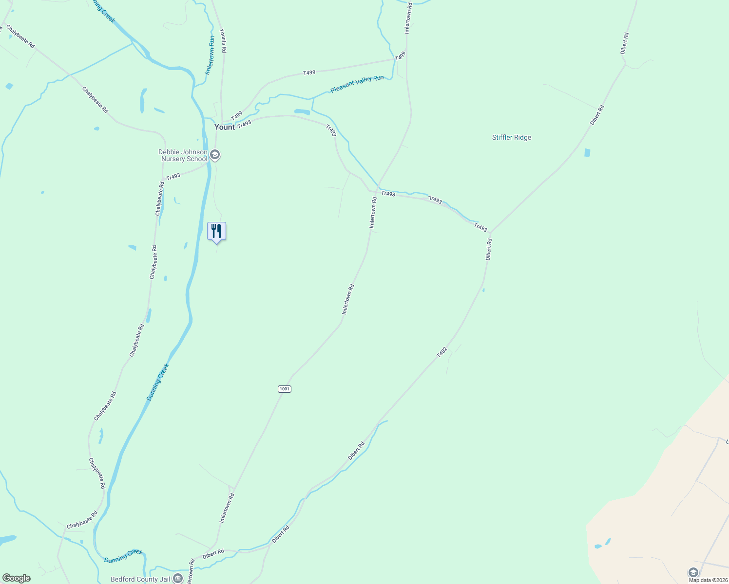 map of restaurants, bars, coffee shops, grocery stores, and more near 828-1398 Imlertown Road in Bedford