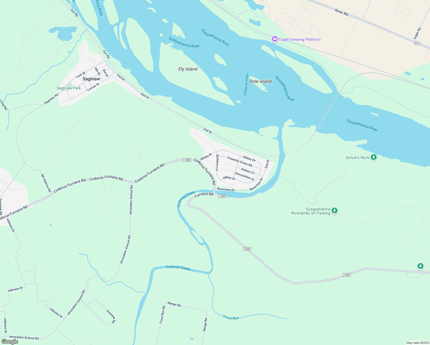map of restaurants, bars, coffee shops, grocery stores, and more near 70 Burberry Lane in Mount Wolf
