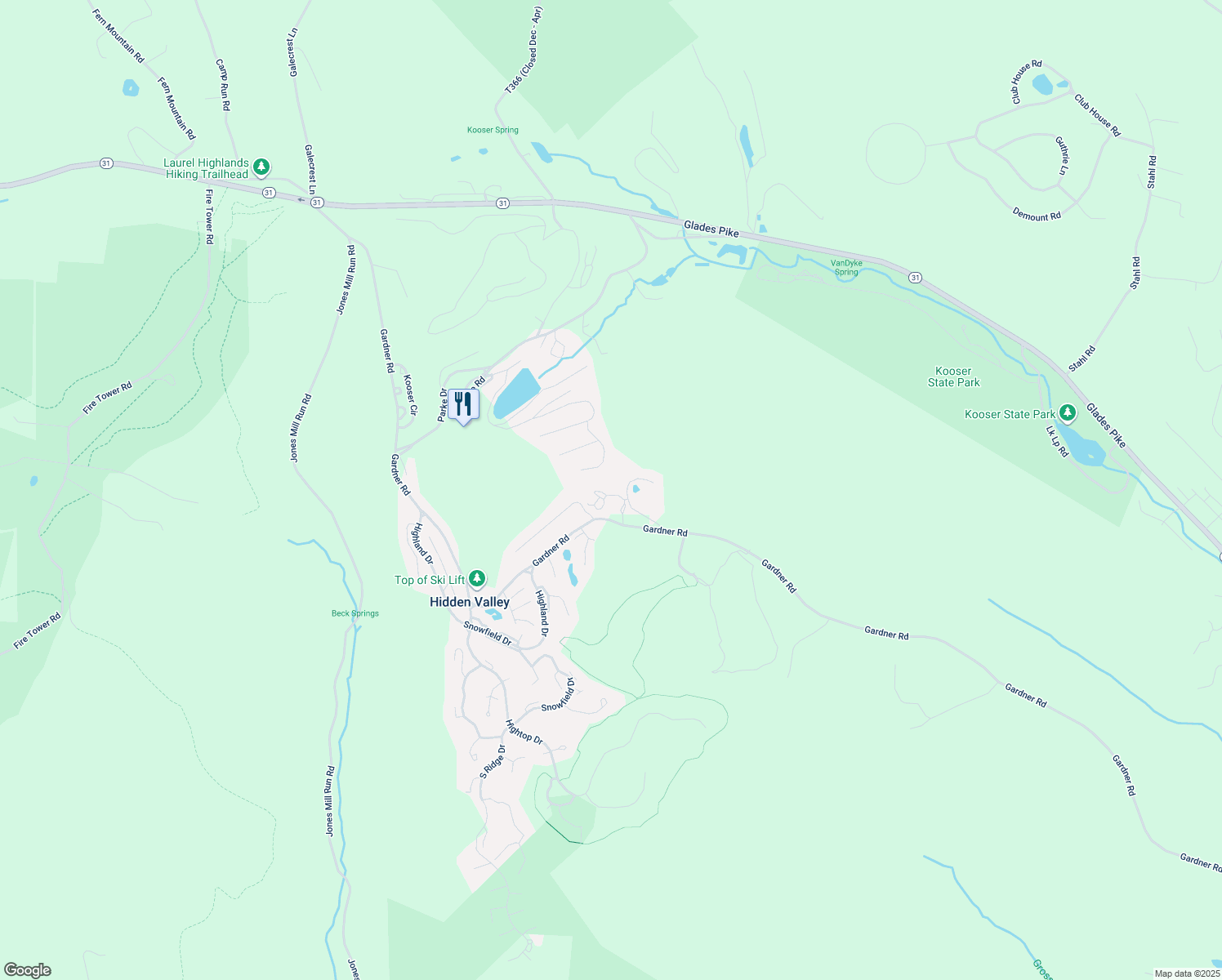 map of restaurants, bars, coffee shops, grocery stores, and more near 5315 Summit Drive in Somerset