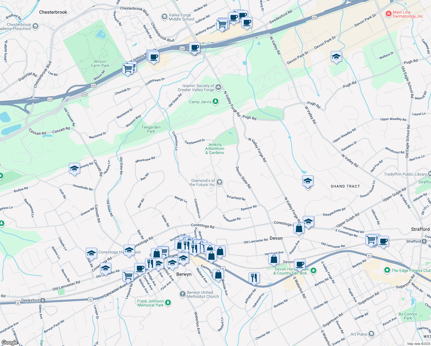 map of restaurants, bars, coffee shops, grocery stores, and more near 9 Ile Dhuyere in Devon