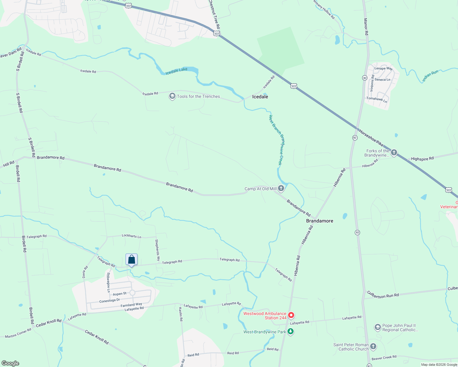 map of restaurants, bars, coffee shops, grocery stores, and more near 168 Barons Hill Road in Honey Brook