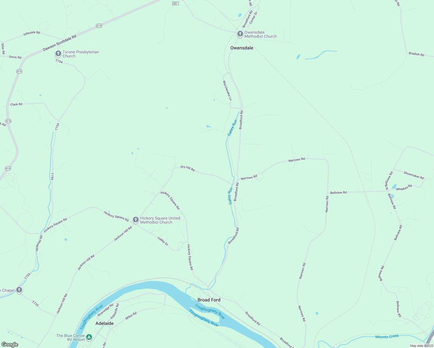 map of restaurants, bars, coffee shops, grocery stores, and more near 558 Dry Hill Road in Connellsville