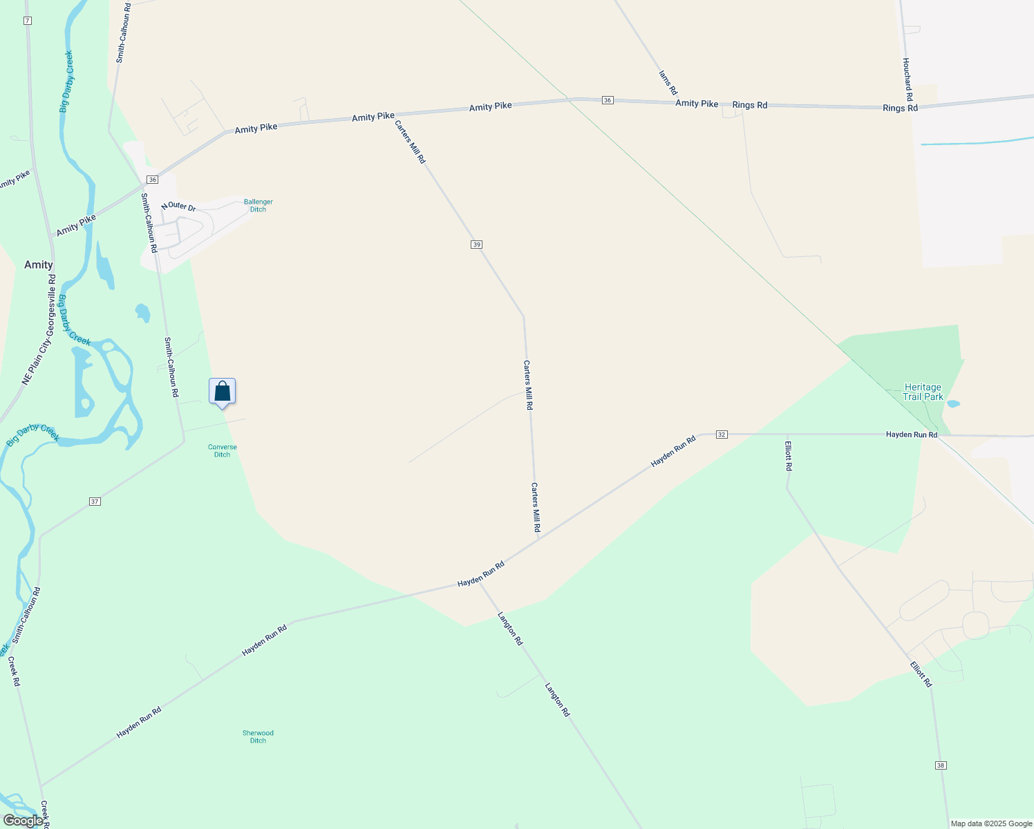 map of restaurants, bars, coffee shops, grocery stores, and more near 7940 Carters Mill Road in Plain City