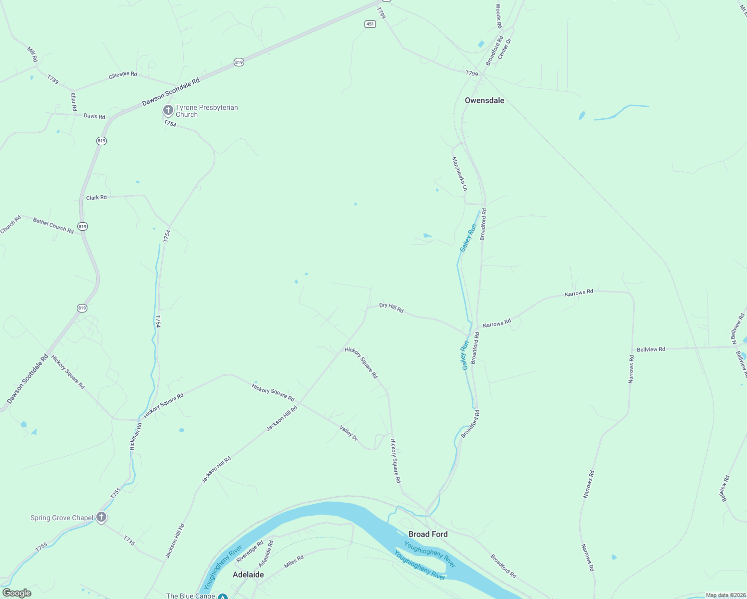 map of restaurants, bars, coffee shops, grocery stores, and more near 586 Dry Hill Rd in Connellsville