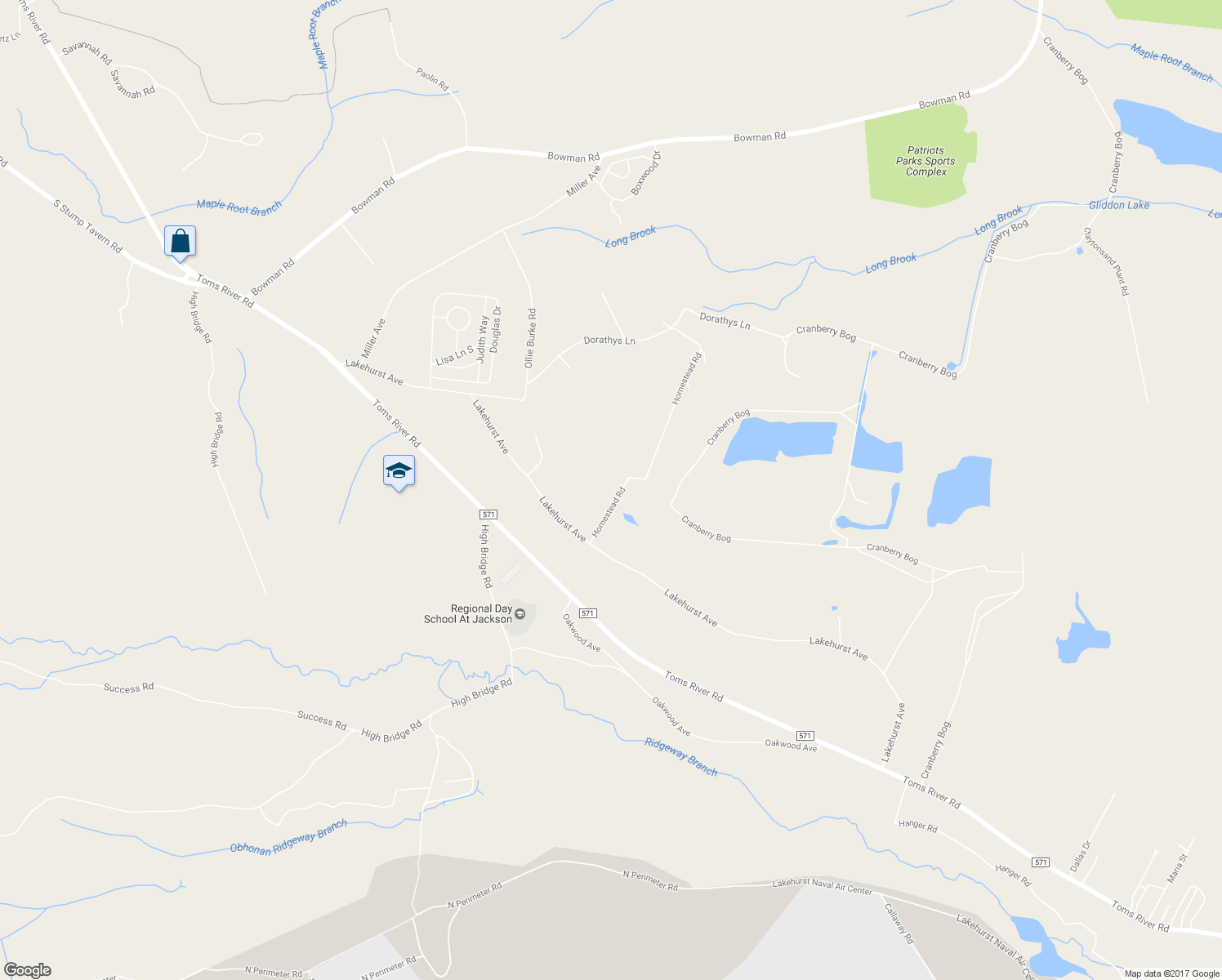 map of restaurants, bars, coffee shops, grocery stores, and more near 891 Lakehurst Avenue in Jackson