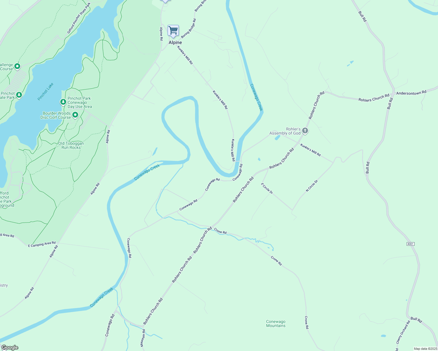 map of restaurants, bars, coffee shops, grocery stores, and more near 1000 Conewago Road in Dover