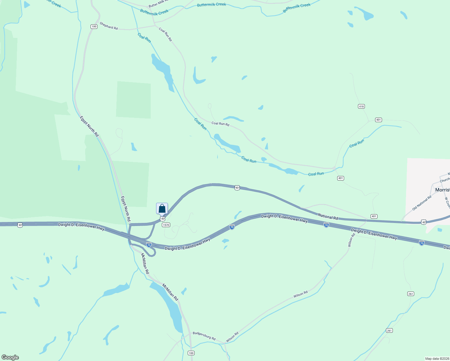 map of restaurants, bars, coffee shops, grocery stores, and more near 38675 National Road in Bethesda