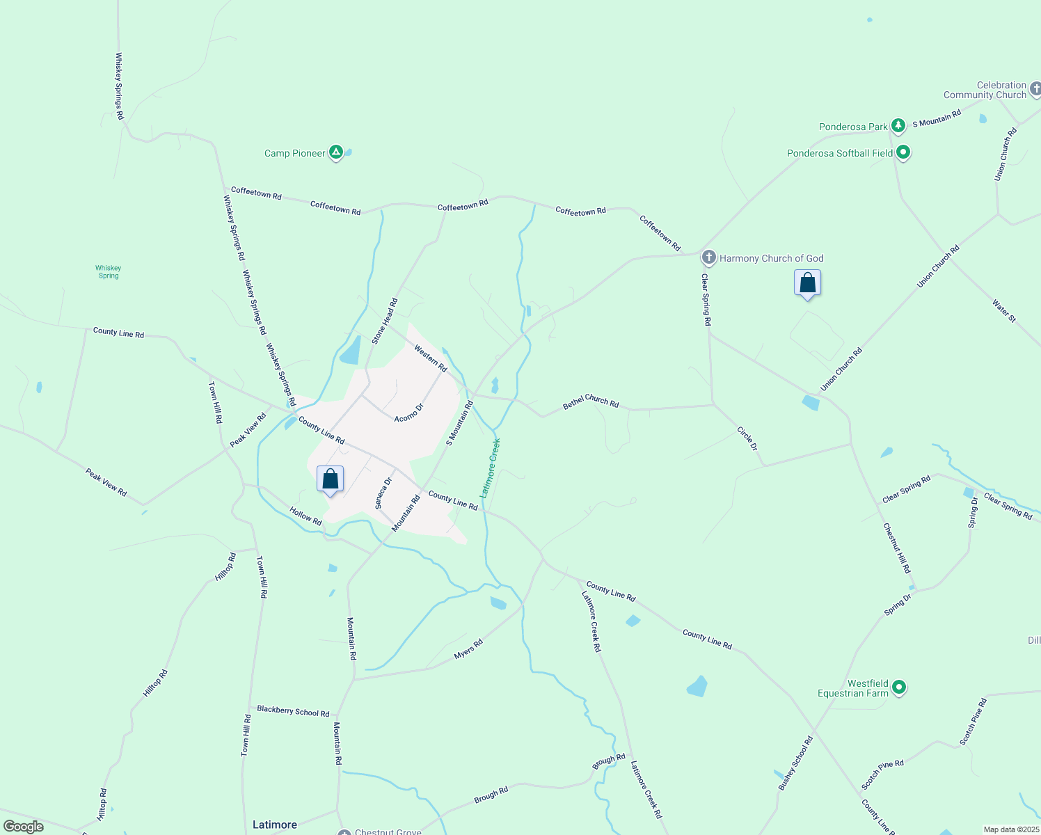 map of restaurants, bars, coffee shops, grocery stores, and more near 30 Bethel Church Rd in Dillsburg
