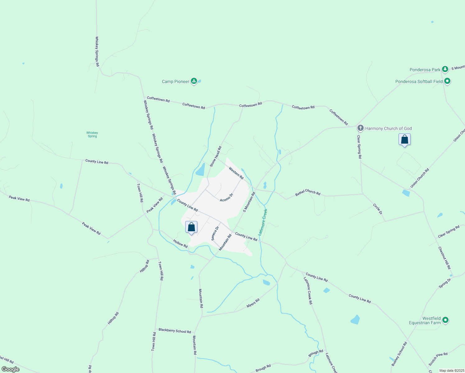 map of restaurants, bars, coffee shops, grocery stores, and more near 75 Acomo Dr in Dillsburg