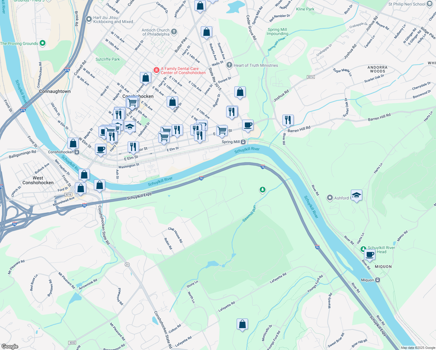 1243 Bryn Tyddyn Drive, Gladwyne PA Walk Score