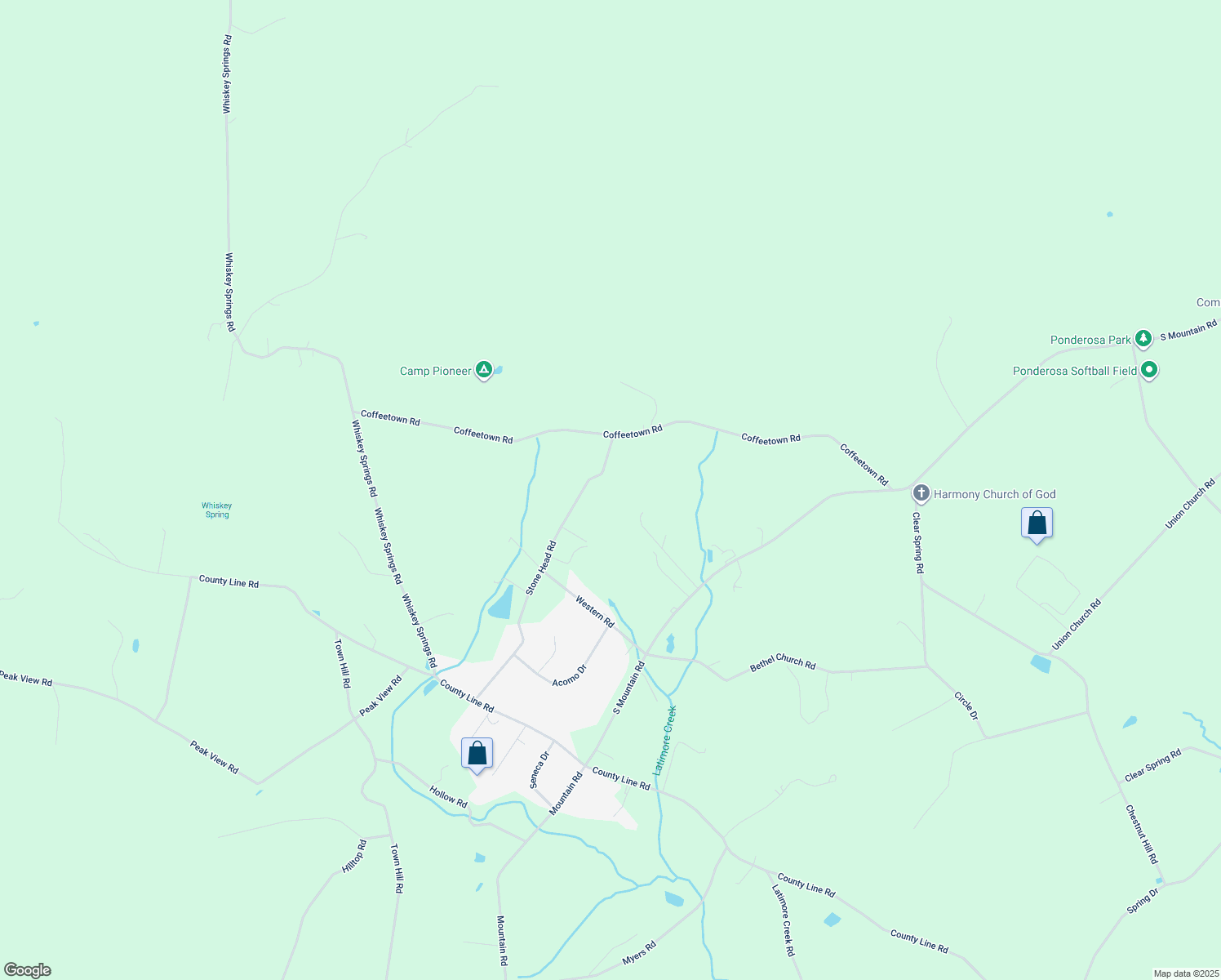 map of restaurants, bars, coffee shops, grocery stores, and more near 244 Stone Head Rd in Dillsburg