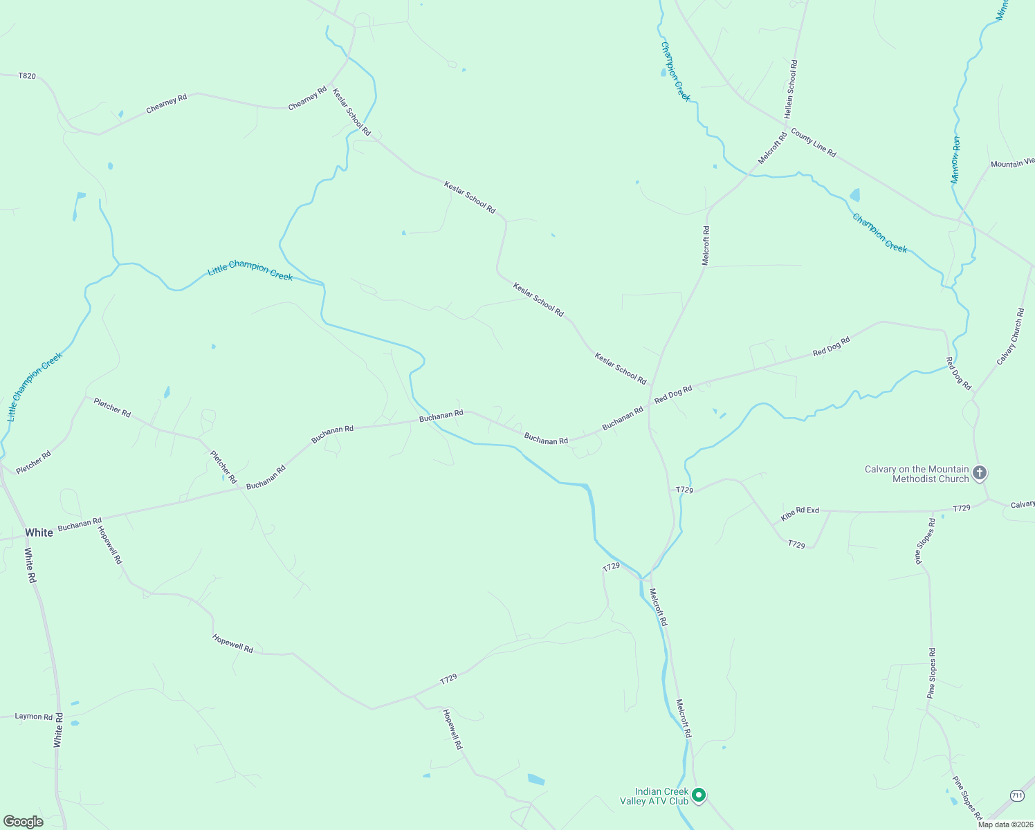 map of restaurants, bars, coffee shops, grocery stores, and more near 1196 Buchanan Road in White