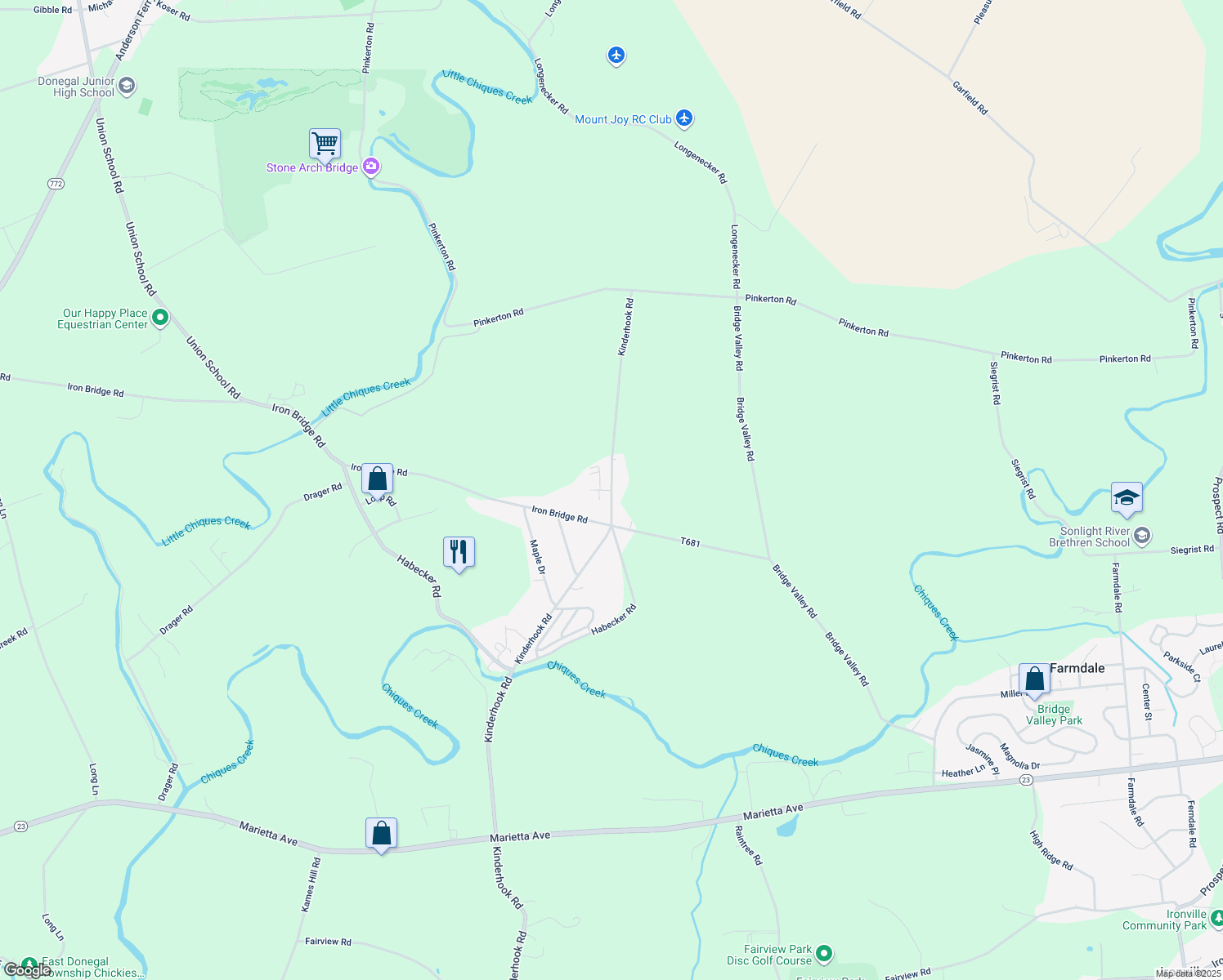 map of restaurants, bars, coffee shops, grocery stores, and more near 1356 Kinderhook Road in Columbia