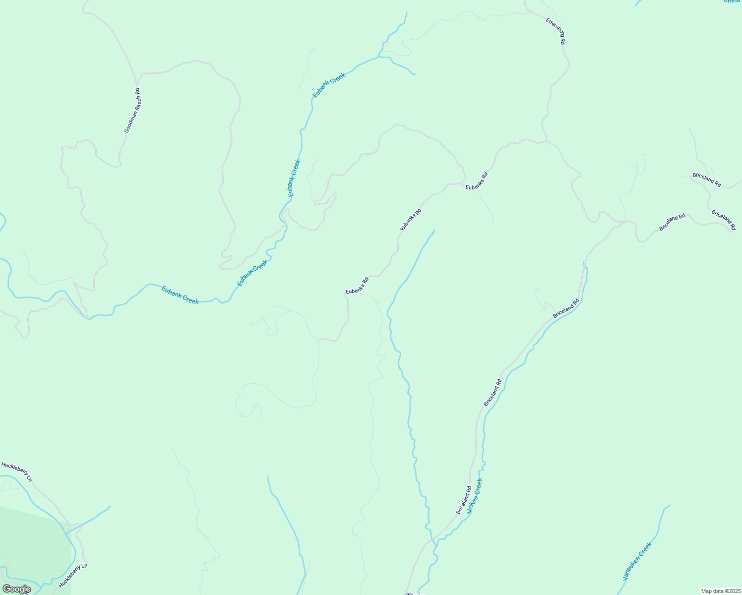 map of restaurants, bars, coffee shops, grocery stores, and more near 1800 Eubanks Road in Garberville