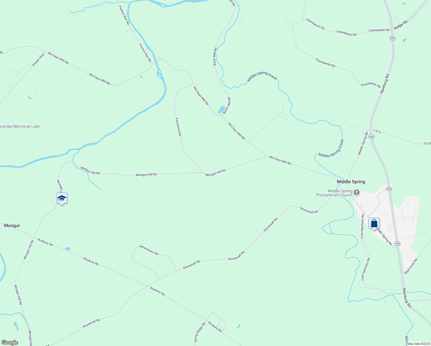 map of restaurants, bars, coffee shops, grocery stores, and more near 13529 Mongul Hill Rd in Shippensburg