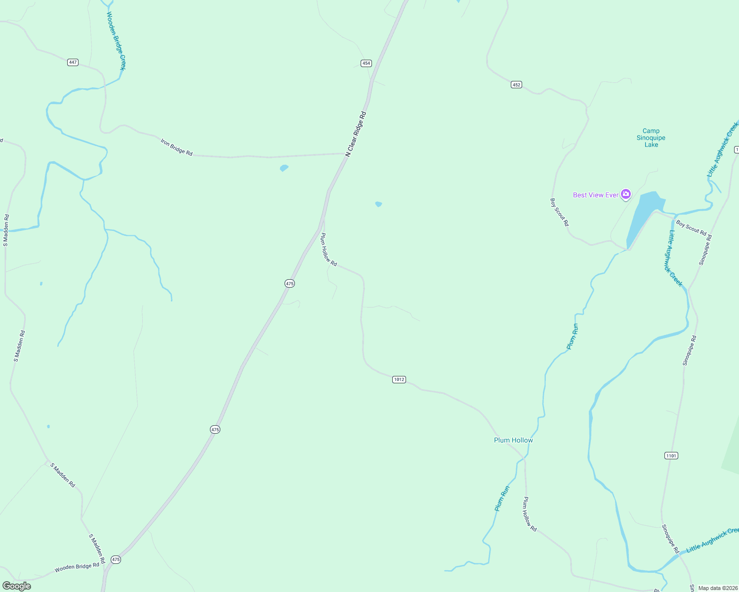 map of restaurants, bars, coffee shops, grocery stores, and more near 599 Plum Hollow Road in Hustontown
