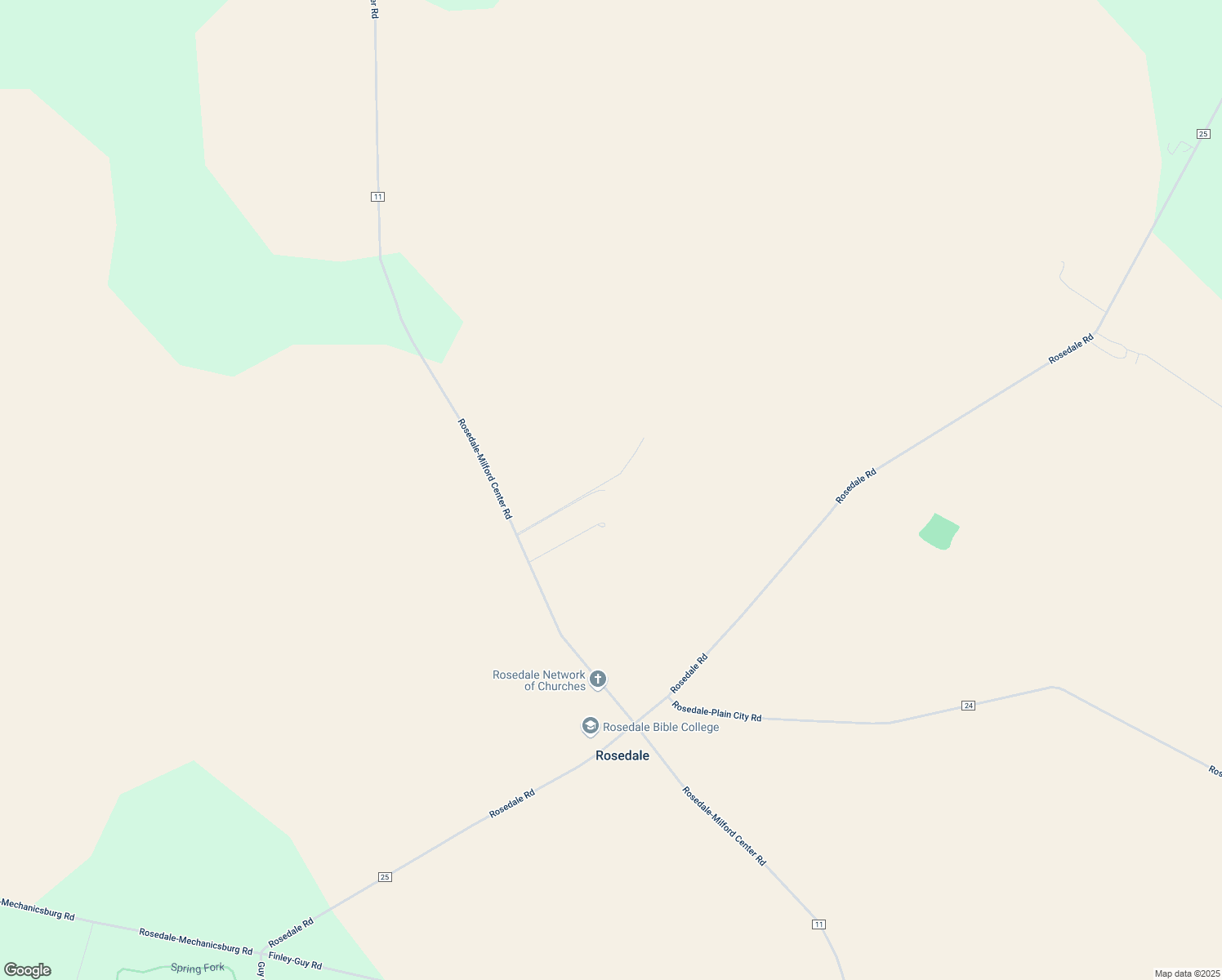 map of restaurants, bars, coffee shops, grocery stores, and more near 10369 Rosedale-Milford Center Road in Irwin