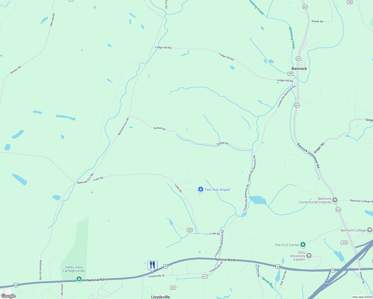 map of restaurants, bars, coffee shops, grocery stores, and more near in Lloydsville