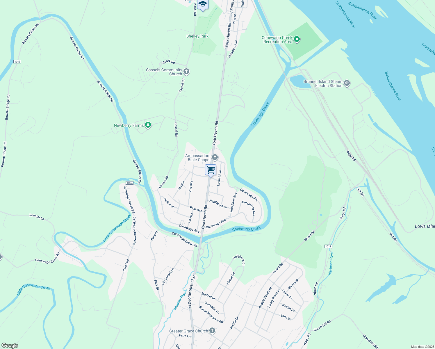 map of restaurants, bars, coffee shops, grocery stores, and more near 875 Locust Avenue in Manchester