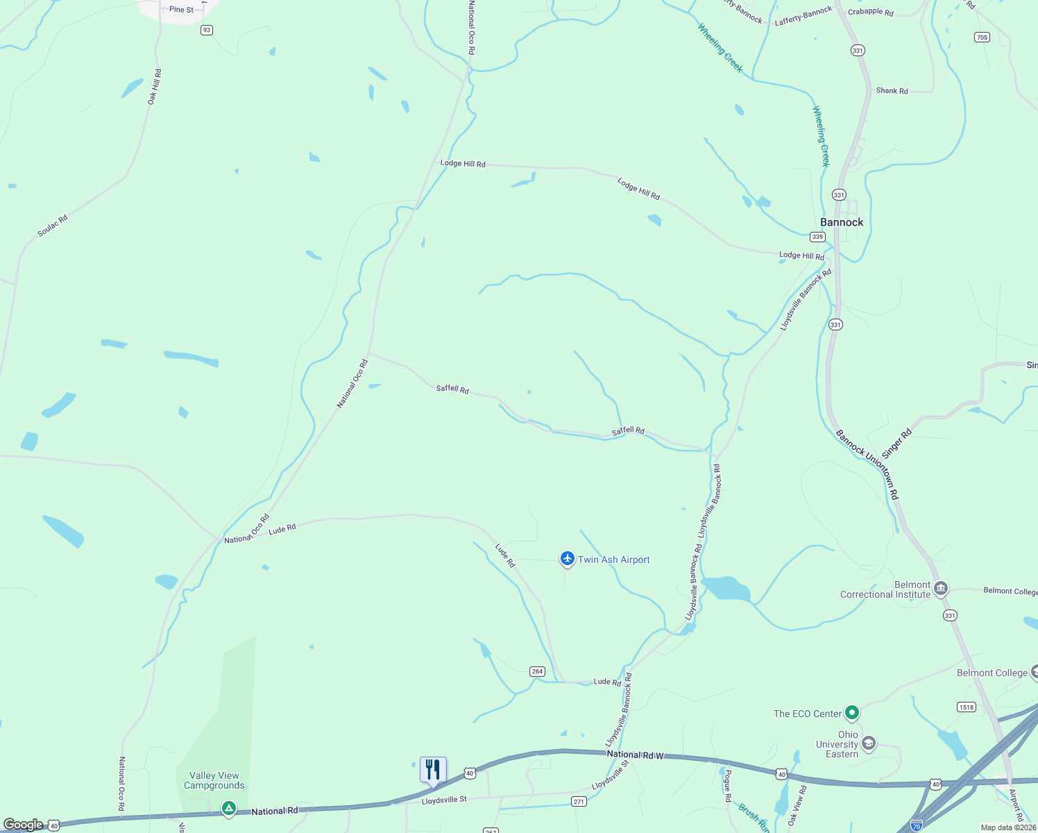 map of restaurants, bars, coffee shops, grocery stores, and more near in Lafferty