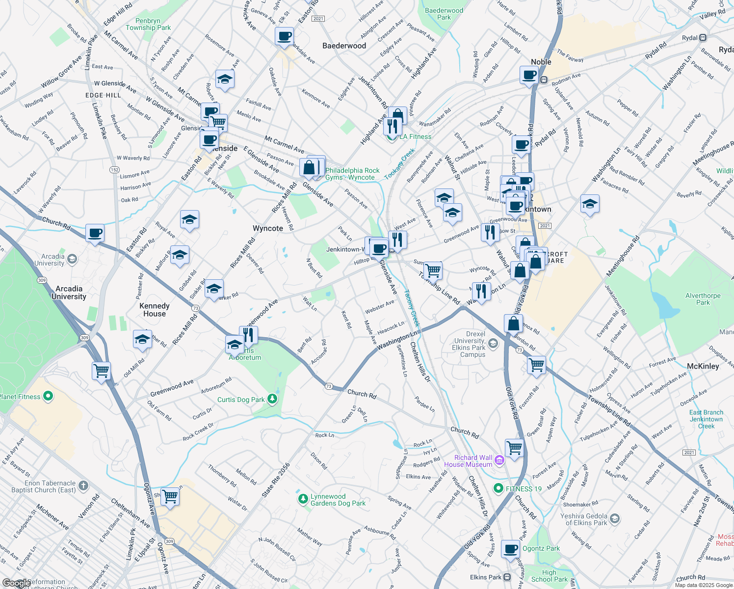 174 Fernbrook Avenue, Wyncote PA Walk Score