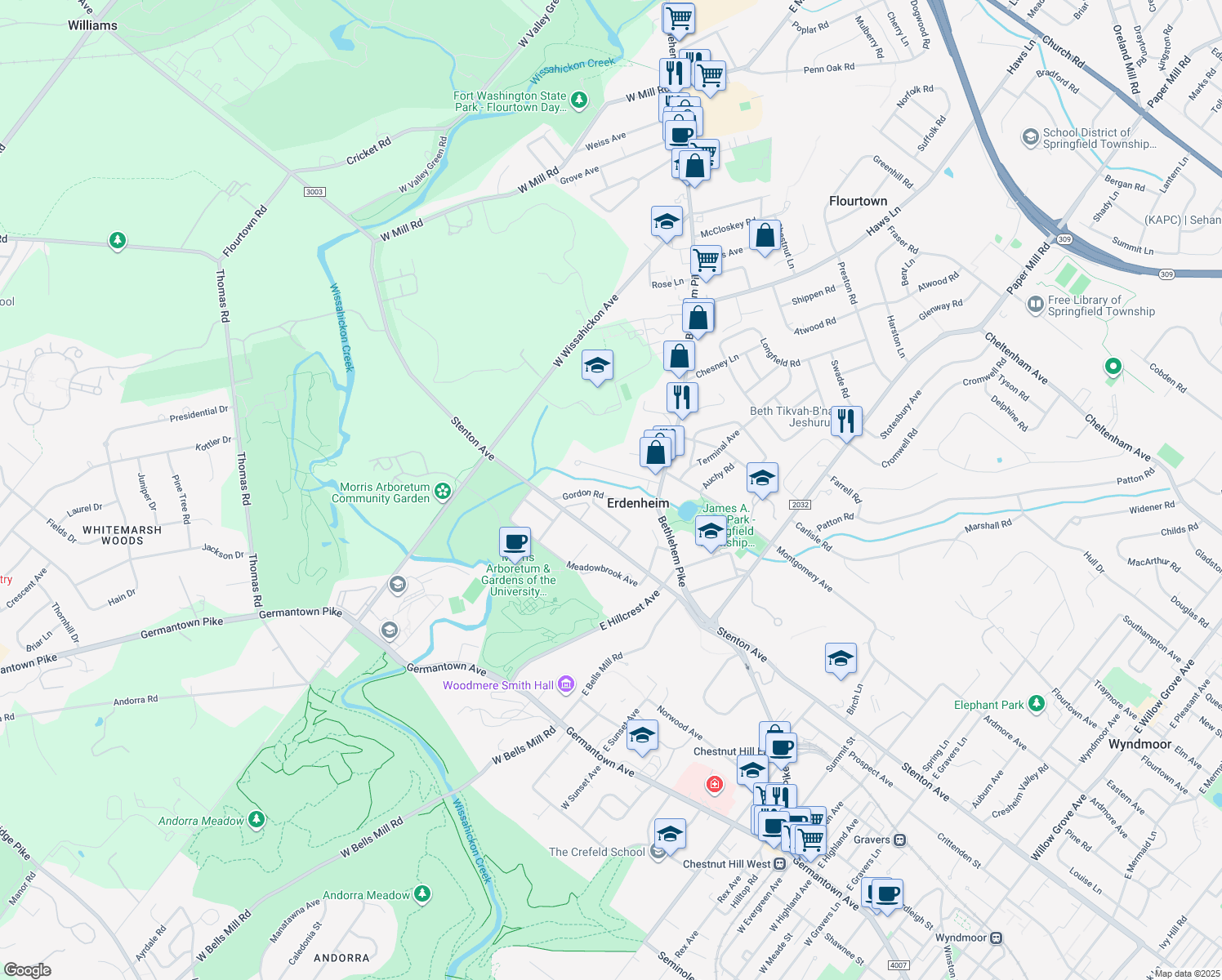 43 Gordon Lane, Erdenheim PA Walk Score