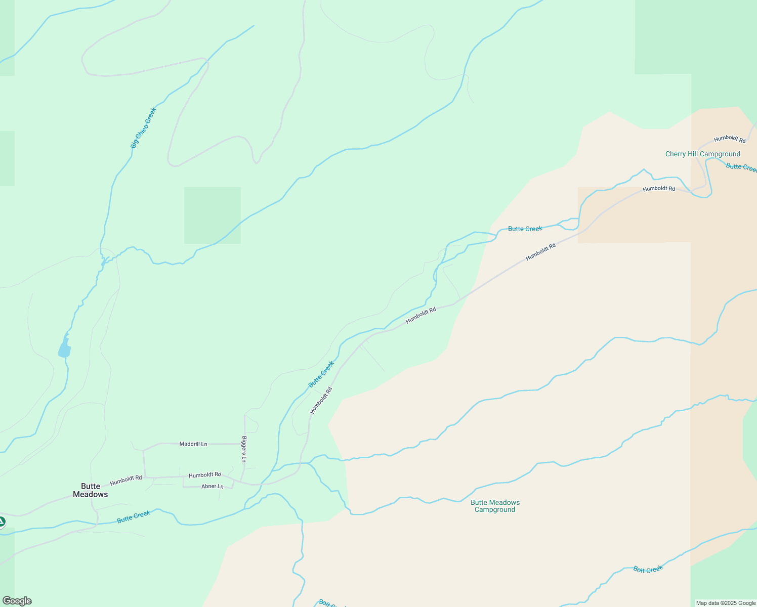 map of restaurants, bars, coffee shops, grocery stores, and more near 21853 Lucas Ranch Road in Butte Meadows
