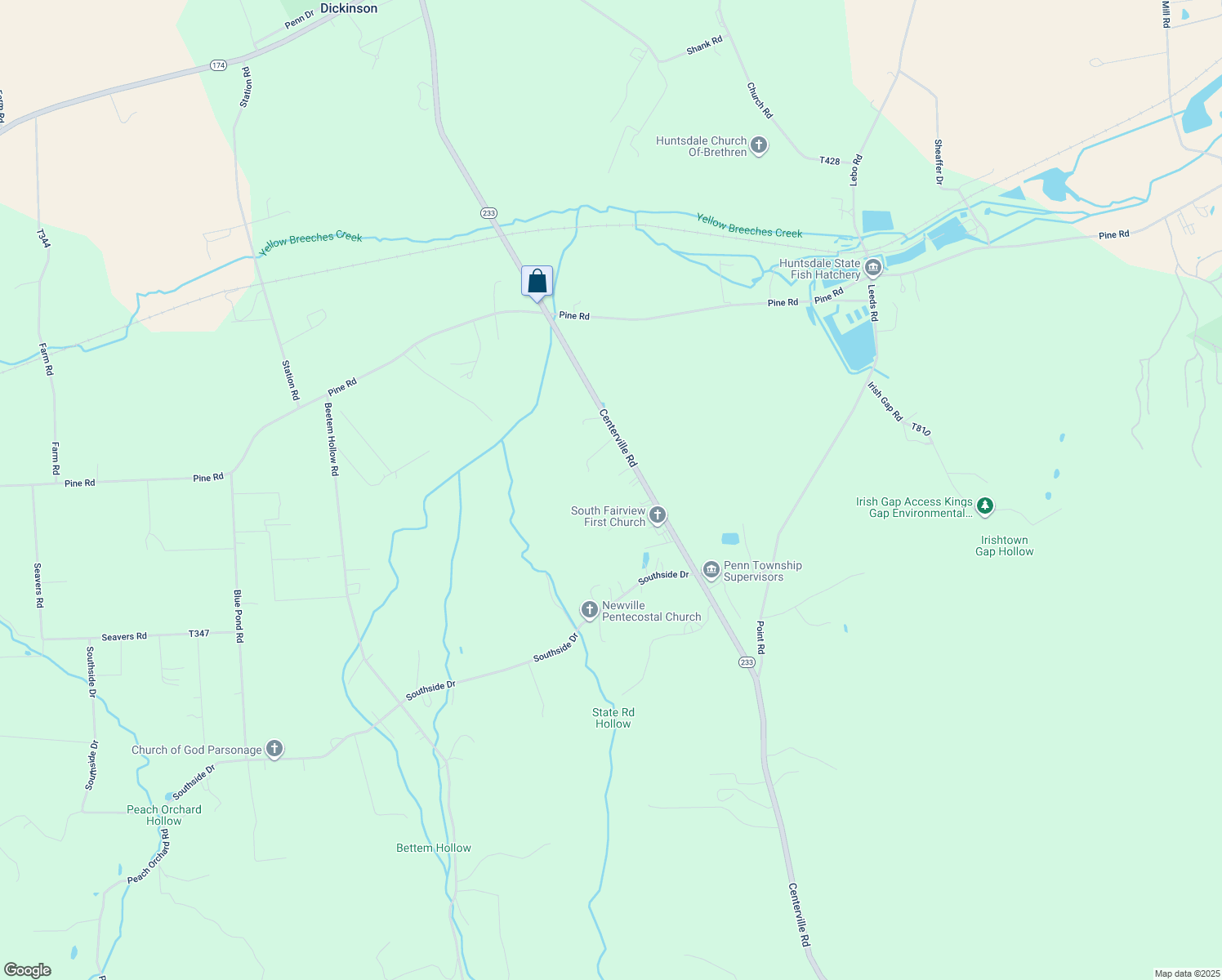 map of restaurants, bars, coffee shops, grocery stores, and more near 1158 Centerville Road in Newville