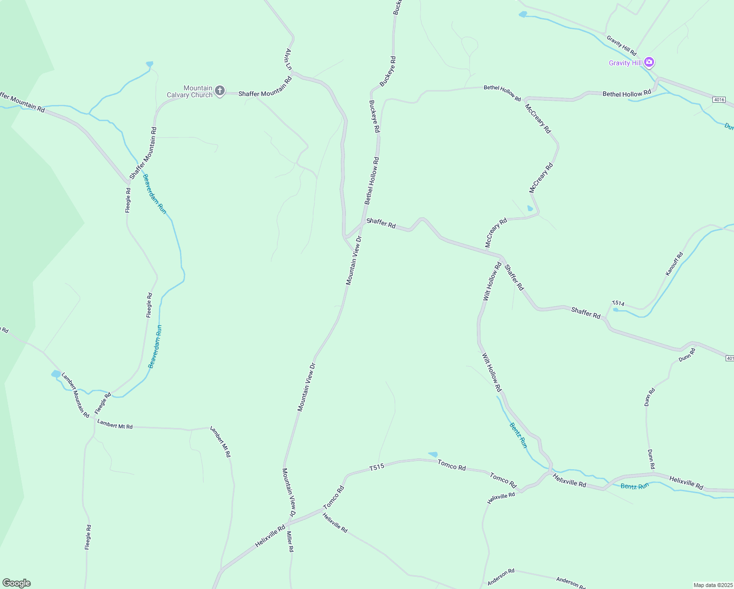 map of restaurants, bars, coffee shops, grocery stores, and more near 720 Mountain View Drive in Schellsburg