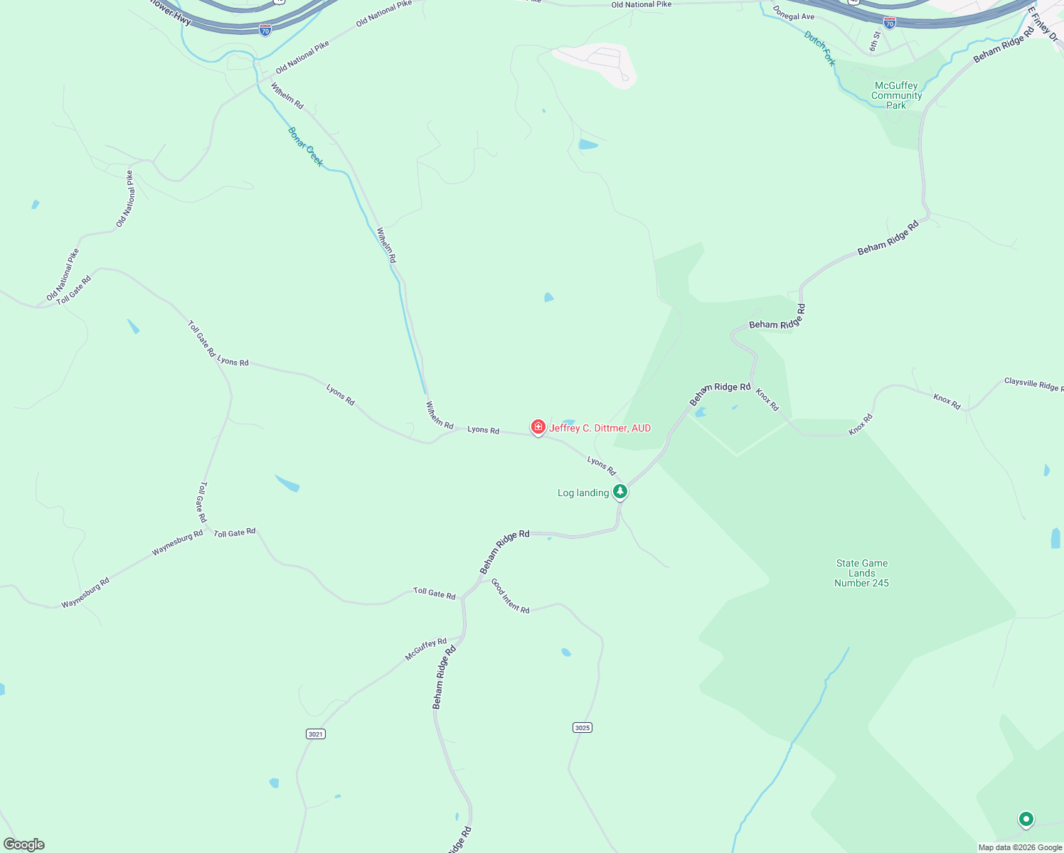 map of restaurants, bars, coffee shops, grocery stores, and more near 241 Lyons Road in Claysville