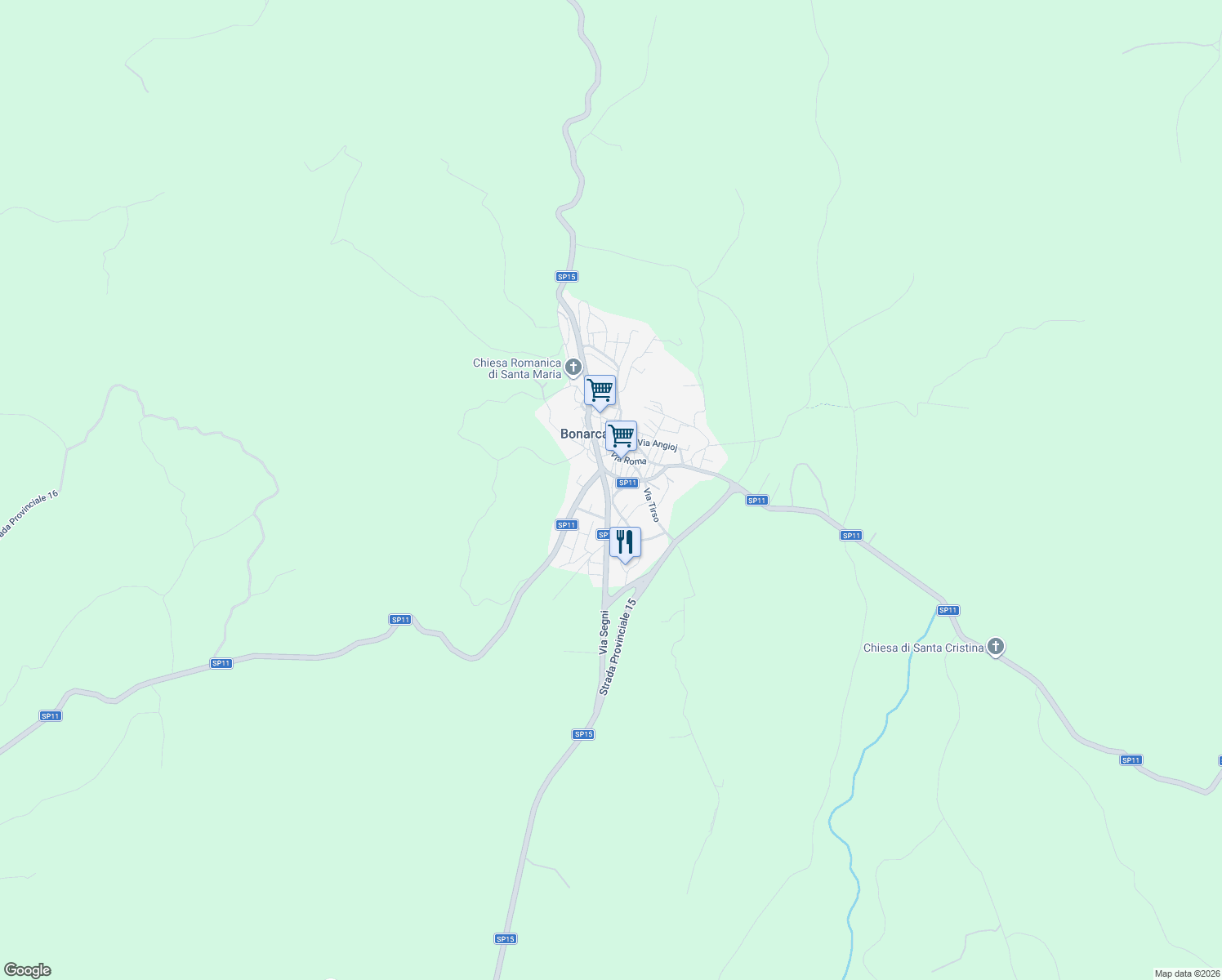 map of restaurants, bars, coffee shops, grocery stores, and more near 9 Via Enrico Toti in Provincia di Oristano