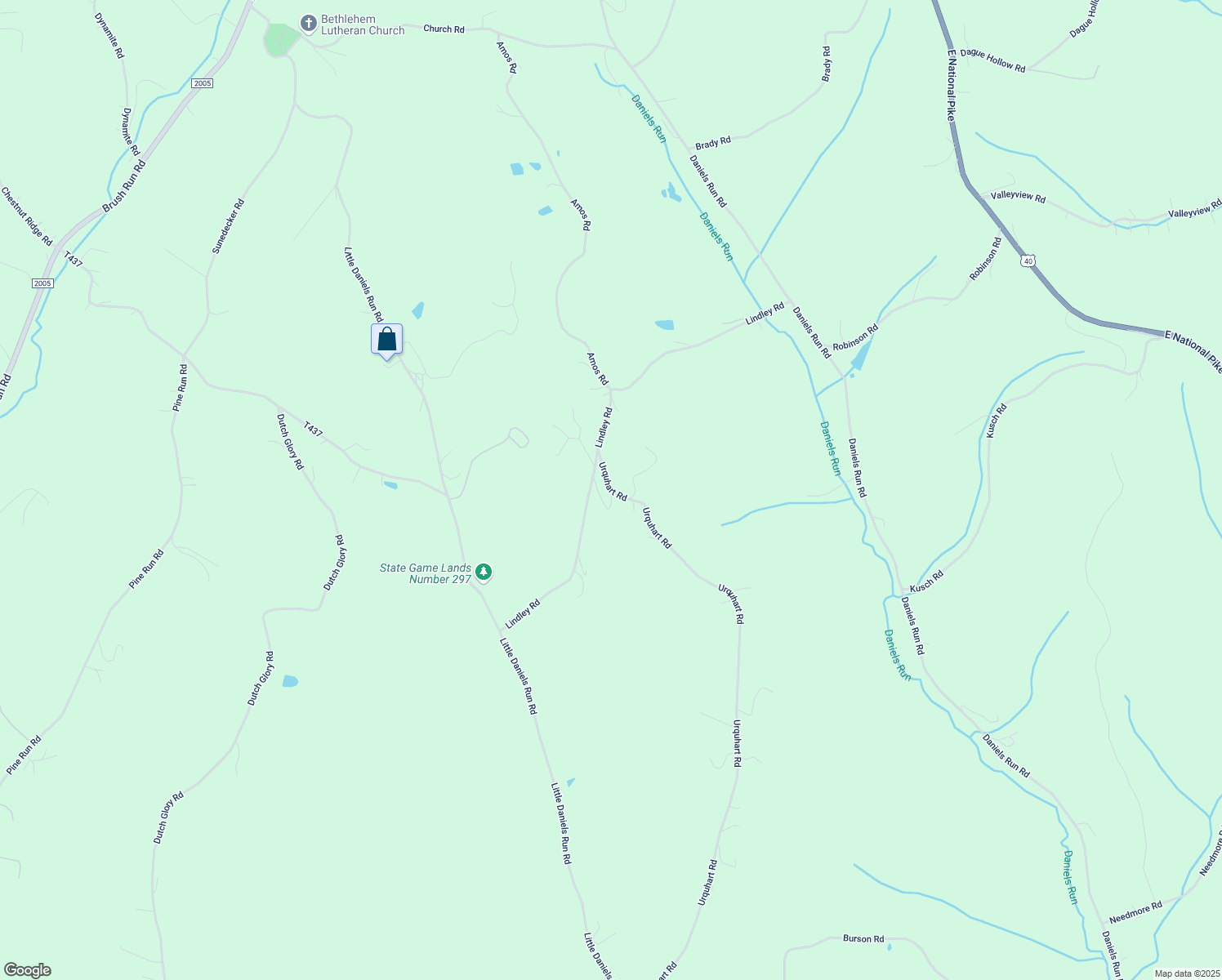 map of restaurants, bars, coffee shops, grocery stores, and more near 365 Urquhart Road in Scenery Hill