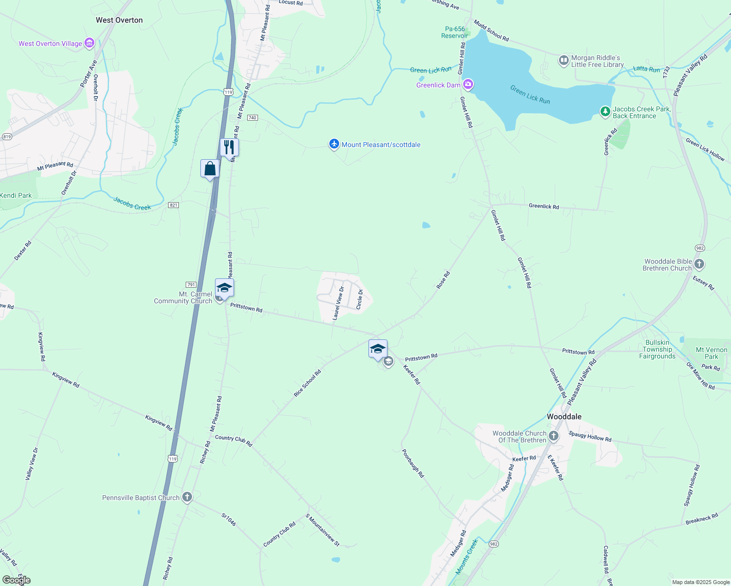 map of restaurants, bars, coffee shops, grocery stores, and more near 305 Short Street in Mount Pleasant