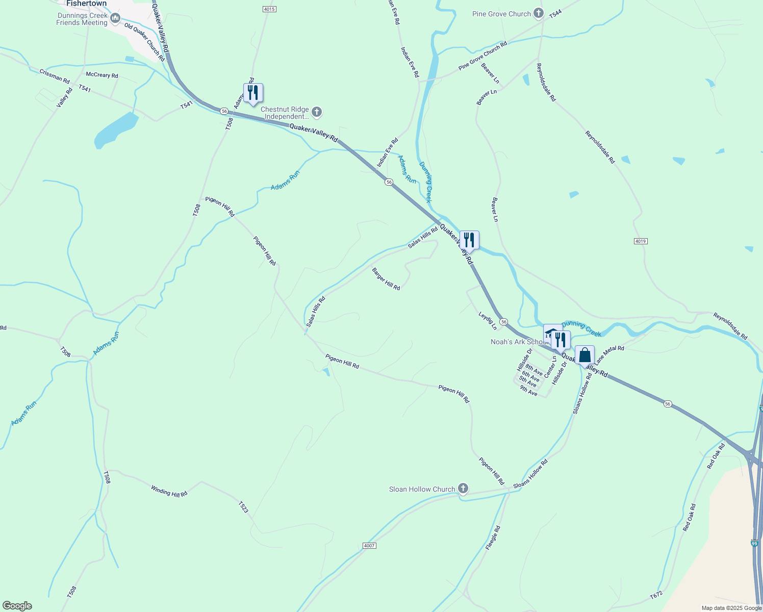 map of restaurants, bars, coffee shops, grocery stores, and more near 209 Swabby Lane in Bedford