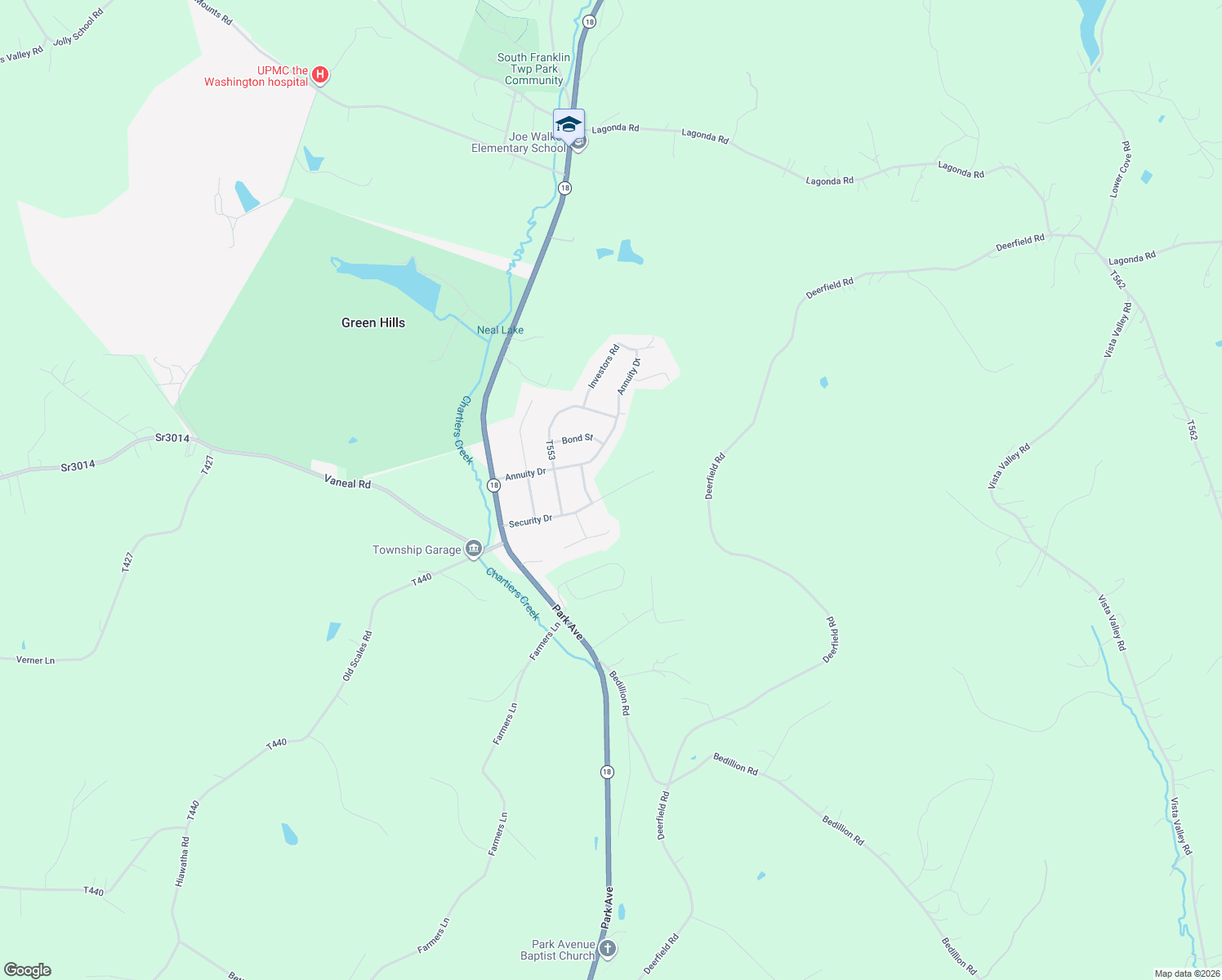 map of restaurants, bars, coffee shops, grocery stores, and more near 163 Security Drive in Washington