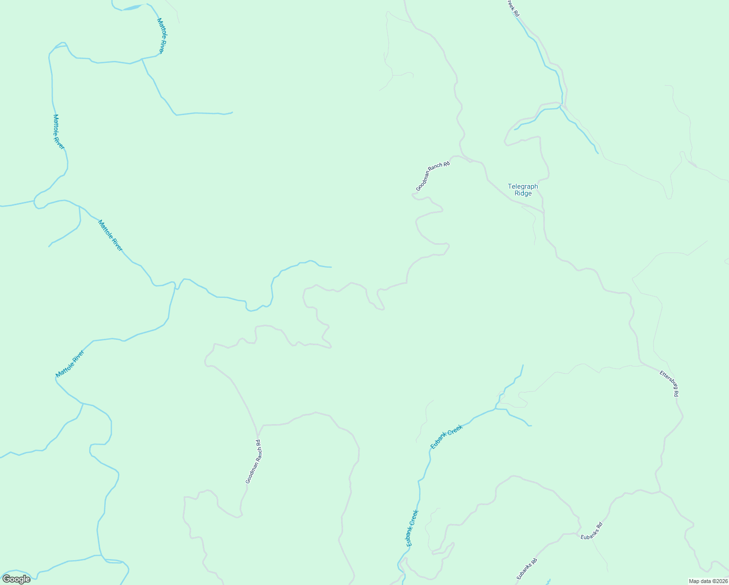 map of restaurants, bars, coffee shops, grocery stores, and more near 7 Goodman Ranch Road in Garberville