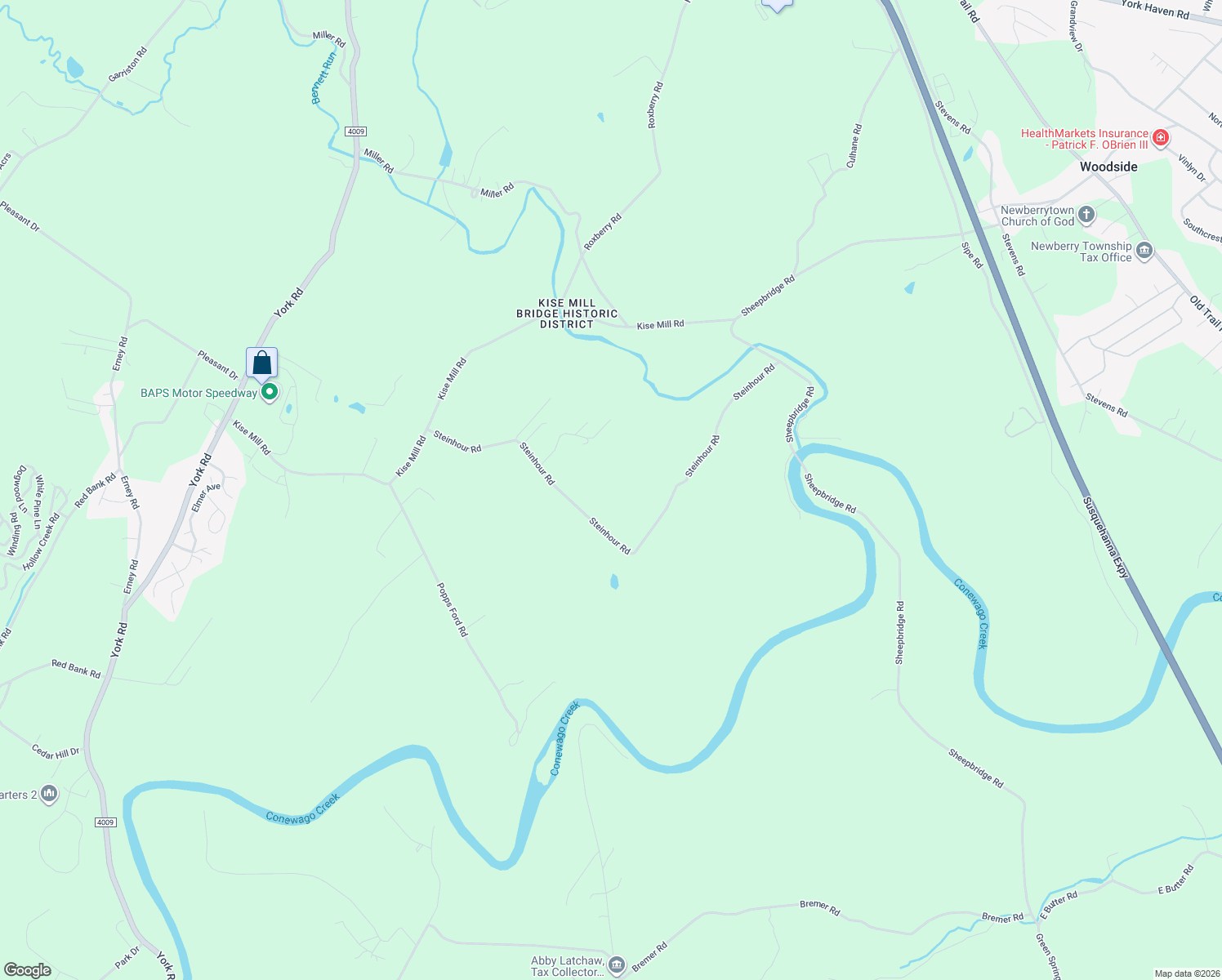 map of restaurants, bars, coffee shops, grocery stores, and more near 475 Steinhour Road in York Haven