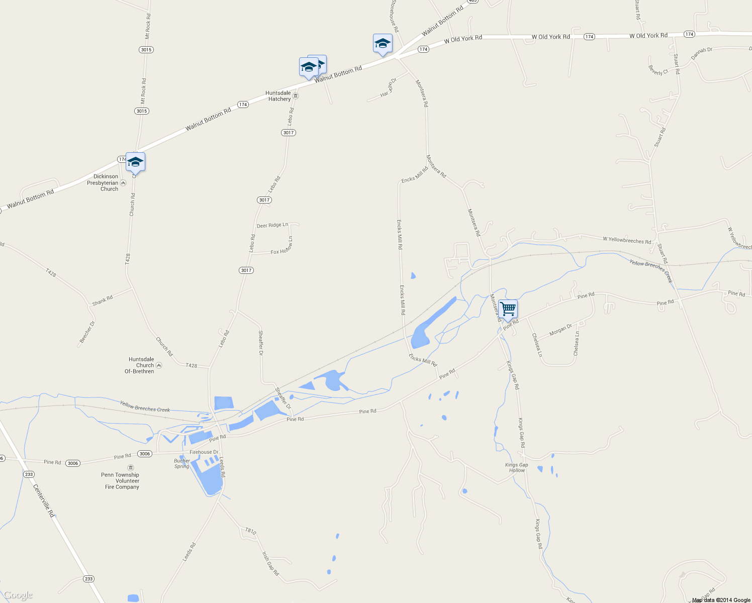 map of restaurants, bars, coffee shops, grocery stores, and more near 102 Encks Mill Road in Carlisle