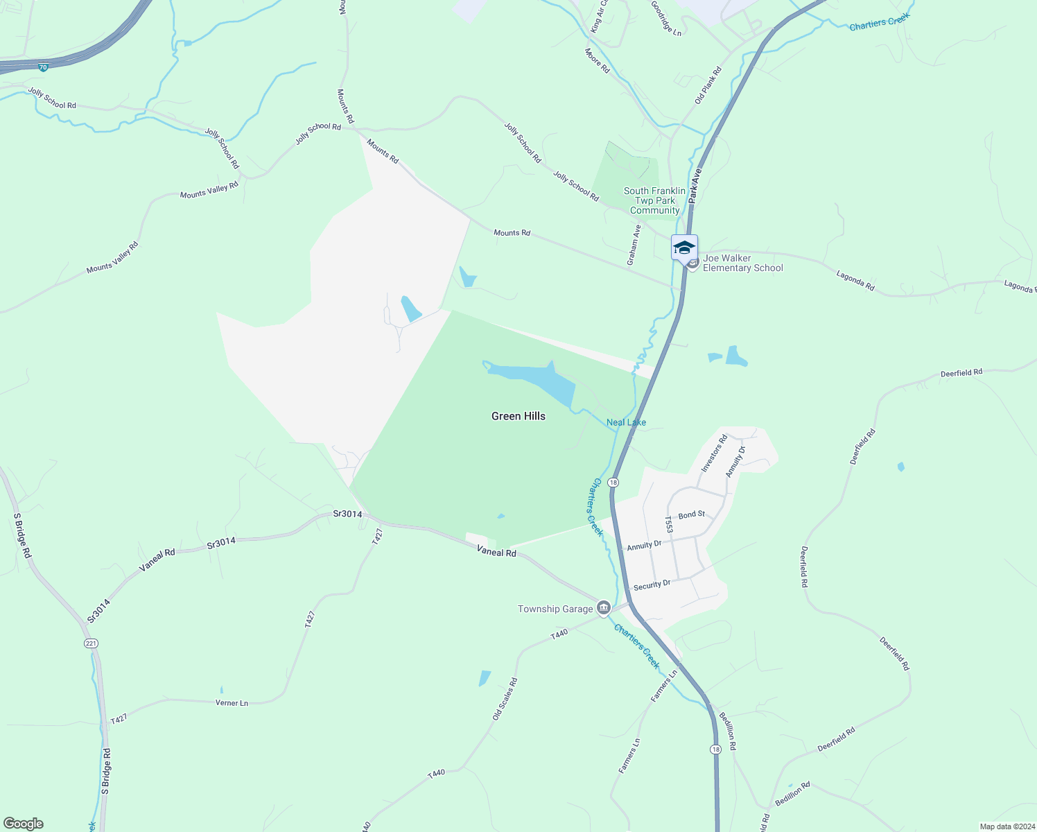 map of restaurants, bars, coffee shops, grocery stores, and more near in Green Hills