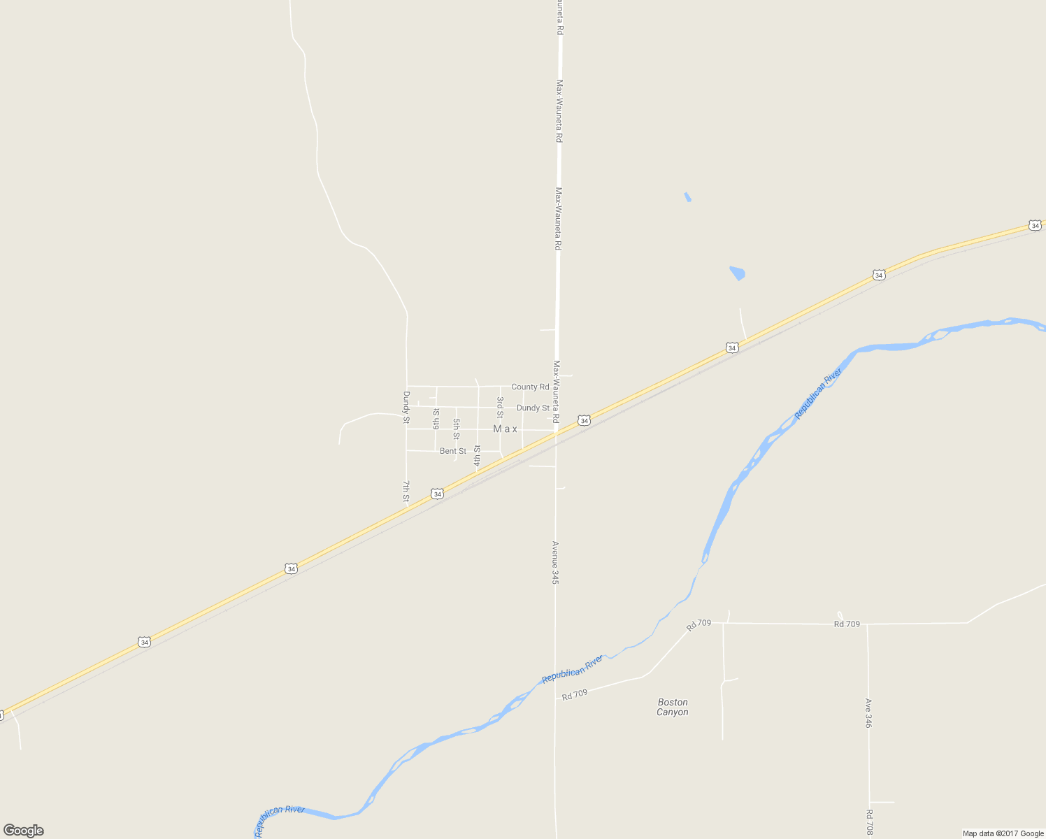map of restaurants, bars, coffee shops, grocery stores, and more near 2nd Street in Max