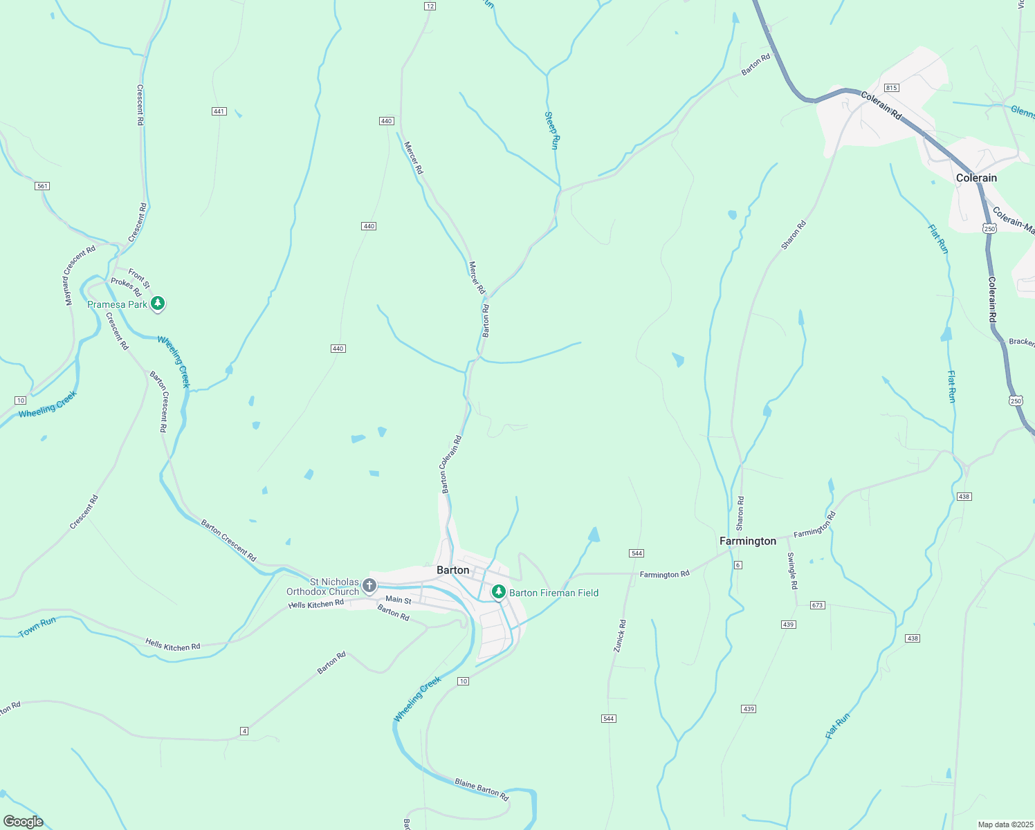 map of restaurants, bars, coffee shops, grocery stores, and more near 71013 Barton Road in Bridgeport