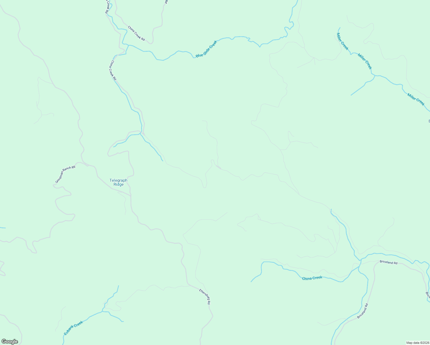 map of restaurants, bars, coffee shops, grocery stores, and more near 2252 China Creek Road in Garberville