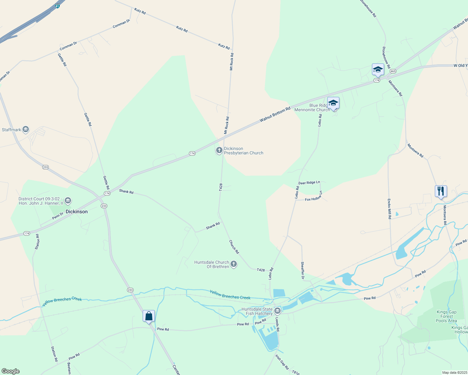 map of restaurants, bars, coffee shops, grocery stores, and more near 33 Church Rd in Carlisle
