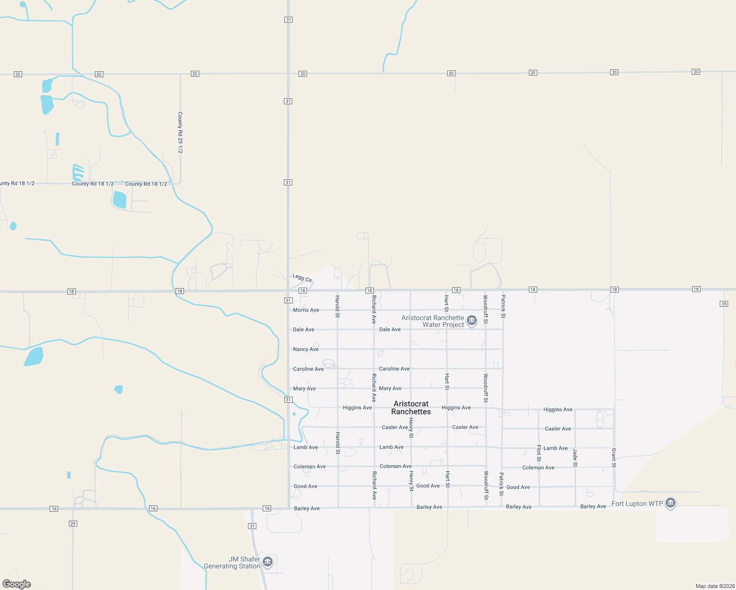 map of restaurants, bars, coffee shops, grocery stores, and more near 7977 Richard Avenue in Fort Lupton