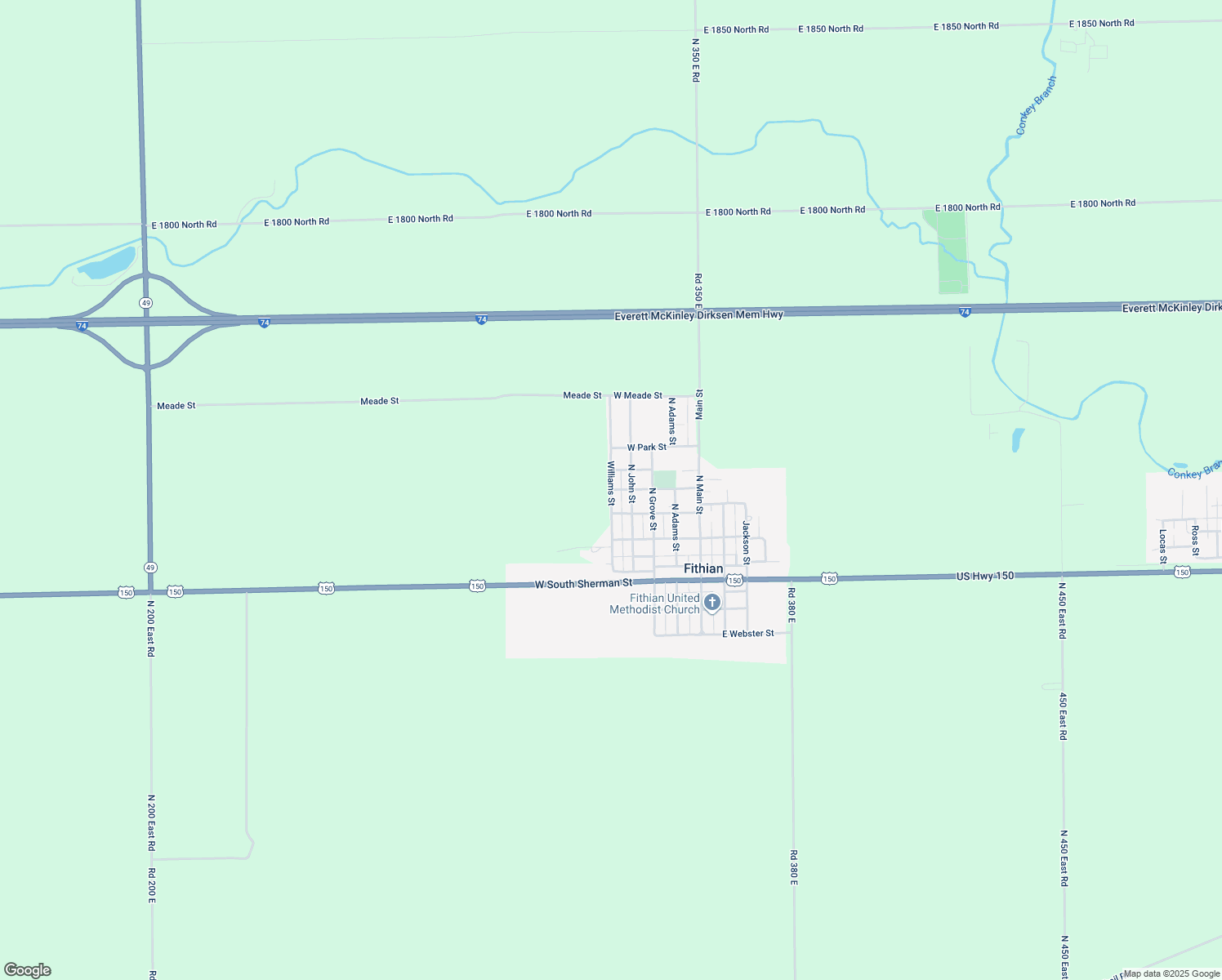 map of restaurants, bars, coffee shops, grocery stores, and more near Williams St in Fithian