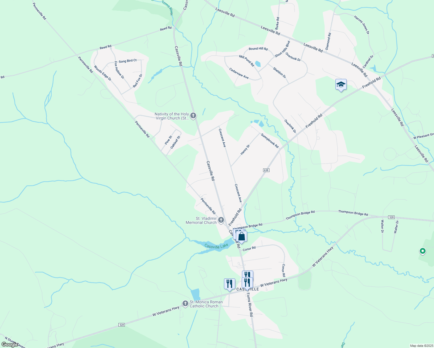 map of restaurants, bars, coffee shops, grocery stores, and more near 211 Cassville Road in Jackson