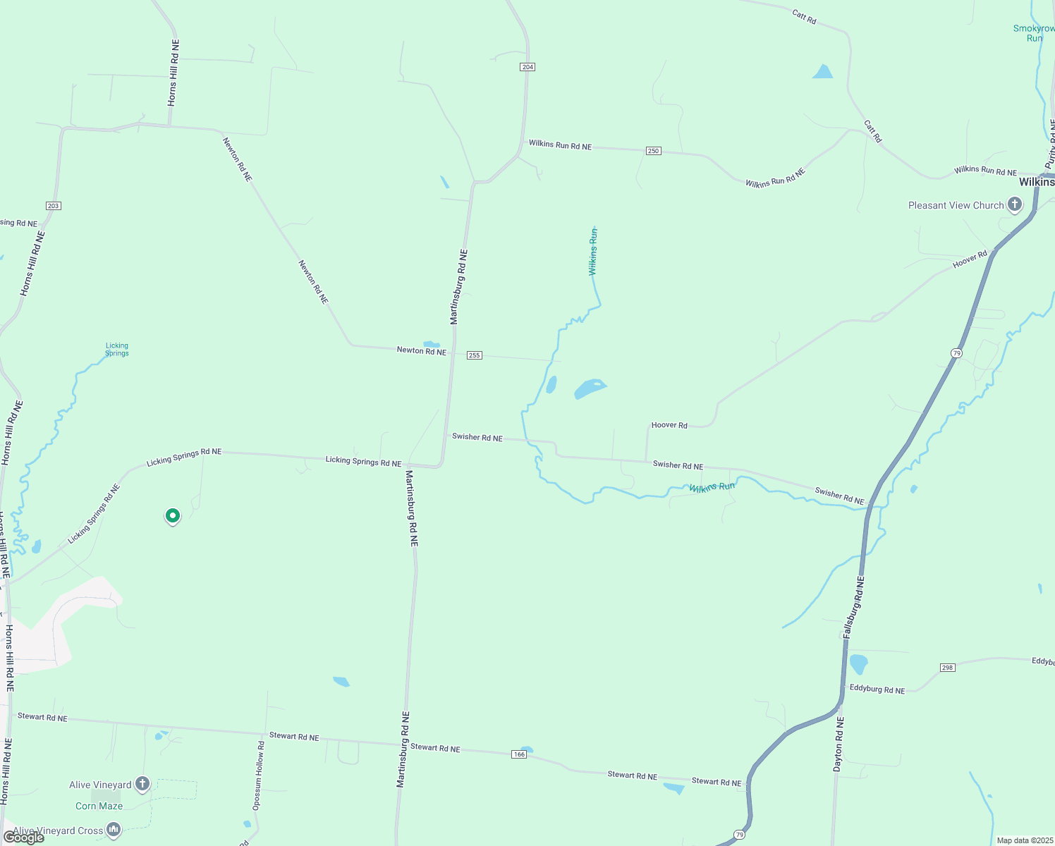 map of restaurants, bars, coffee shops, grocery stores, and more near 8805 Swisher Road Northeast in Newark