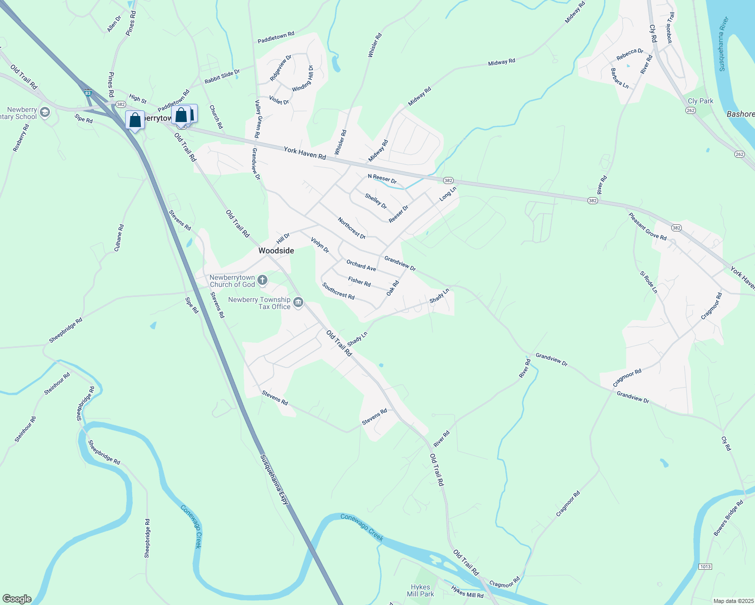 map of restaurants, bars, coffee shops, grocery stores, and more near 150 Southcrest Road in York Haven